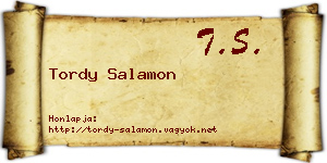 Tordy Salamon névjegykártya